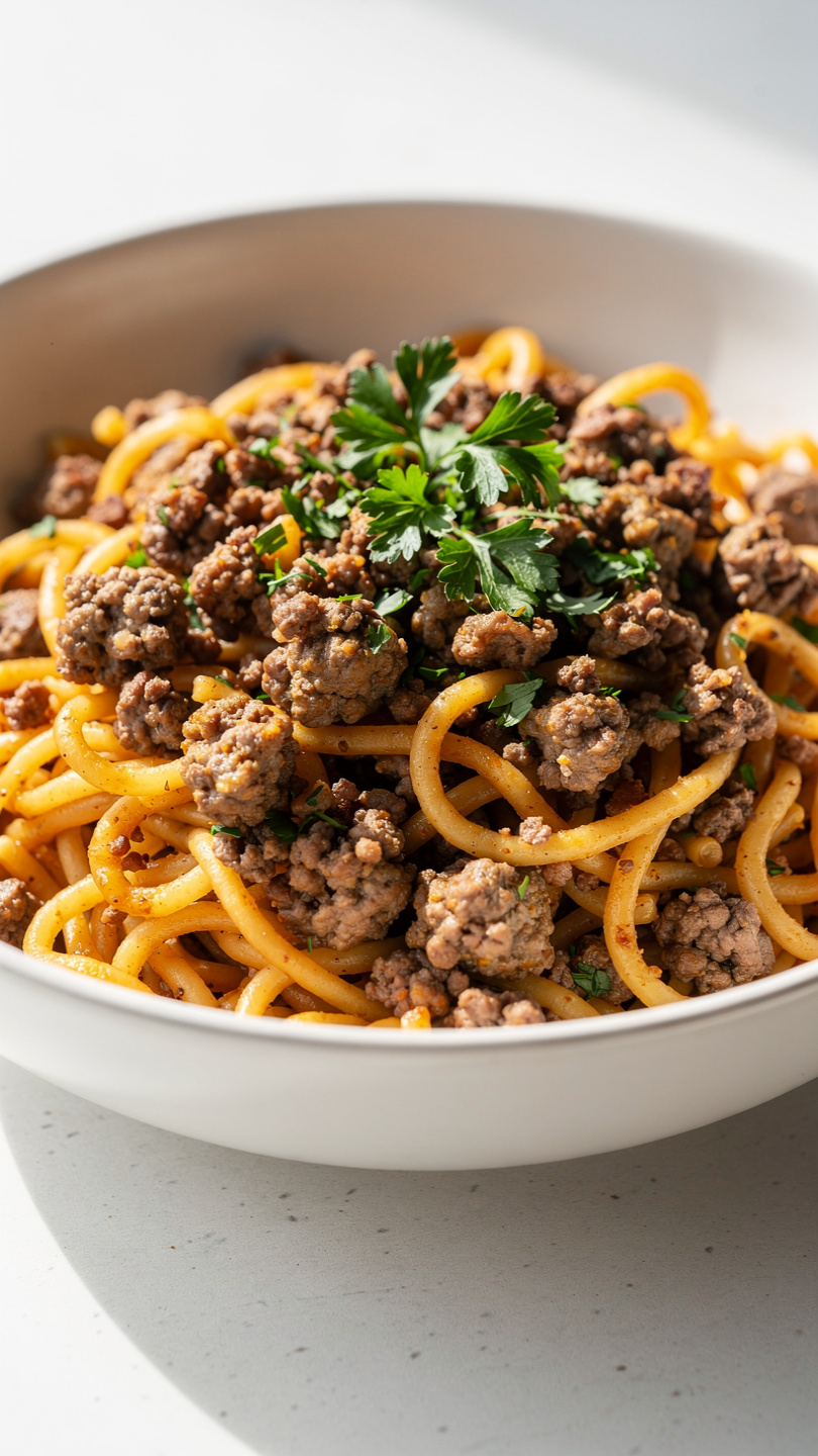 Ground Beef and Egg Noodle Stroganoff (Easy Homemade Recipe)