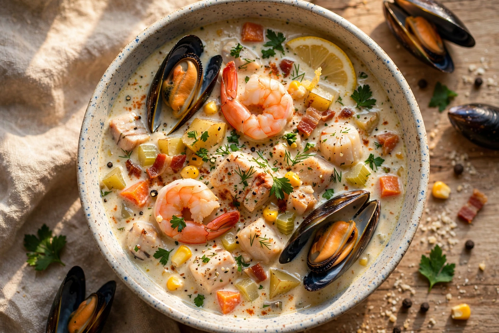 Cozy Creamy Seafood Chowder